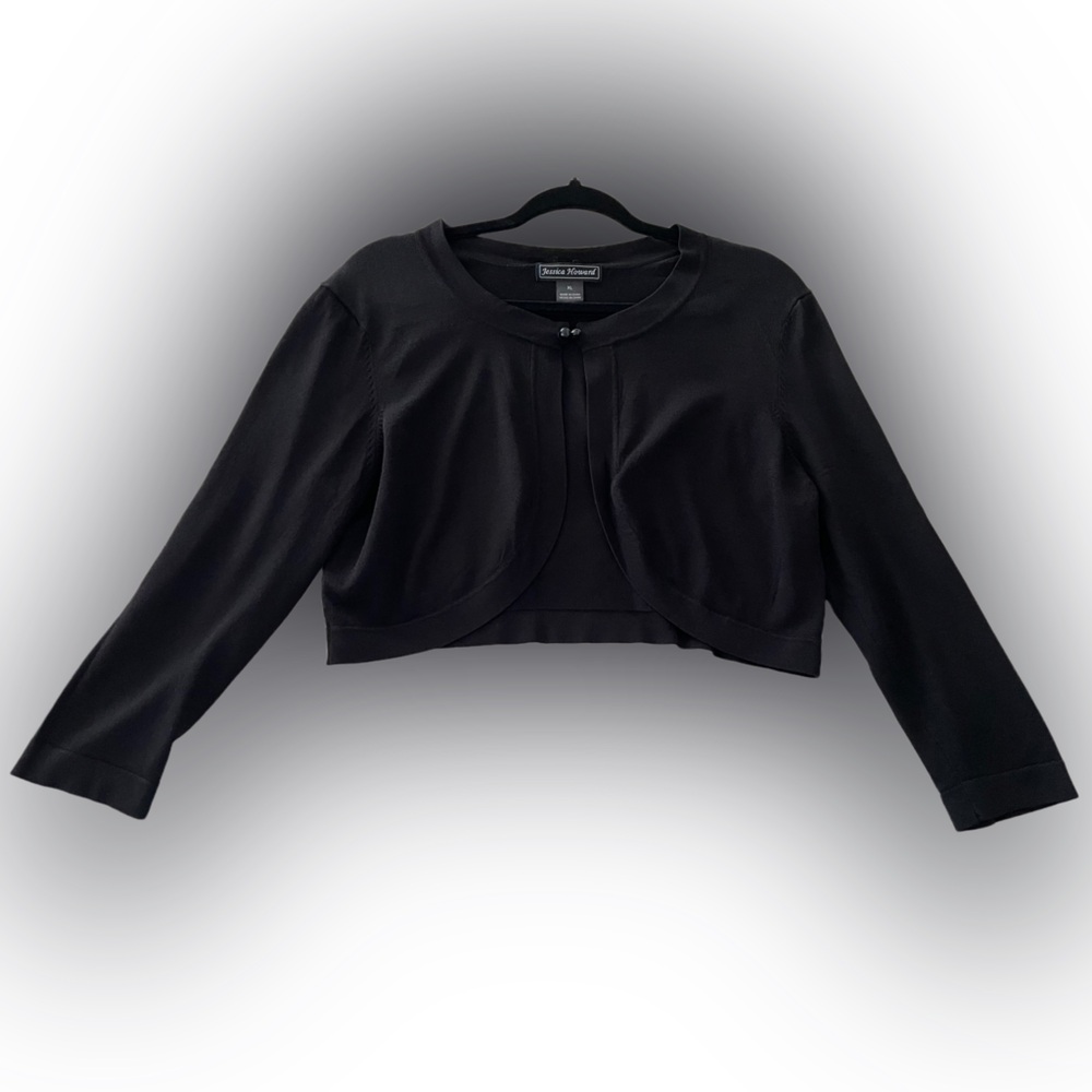 Jessica Howard Women’s Black Cardigan Cover Up Size:XL